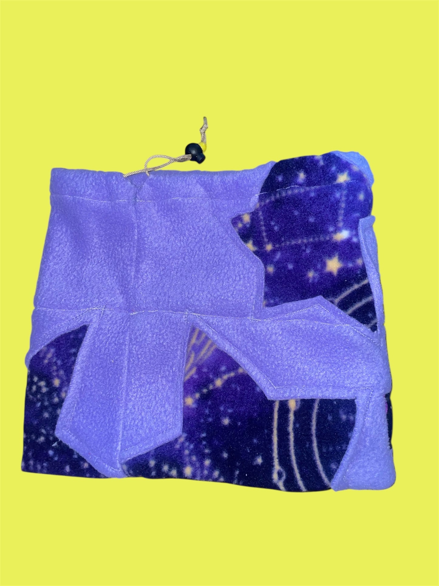 Purple and Wizardly Star Fleece Beanie