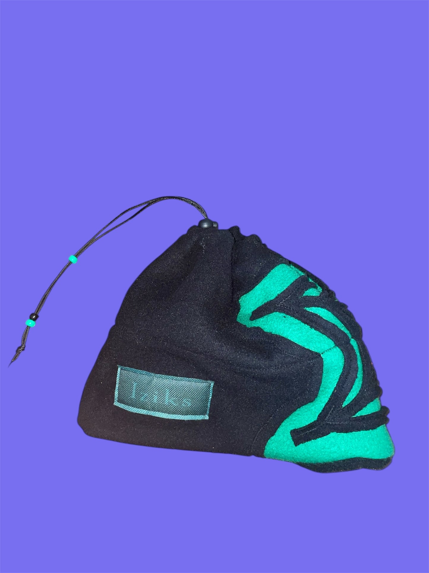 Green and Black Spider Web Beanie