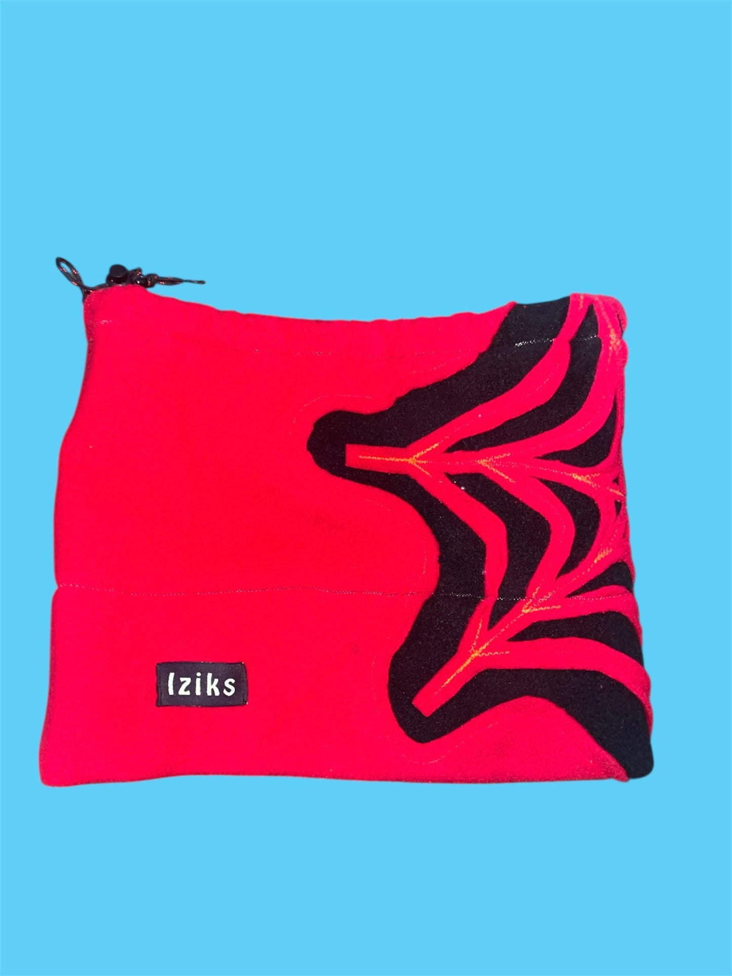 Black and Red Spider Web Fleece Beanie