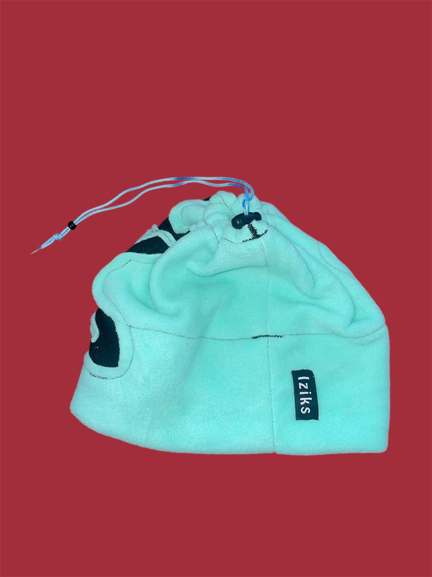 Blue and Black Spider Web Fleece Beanie