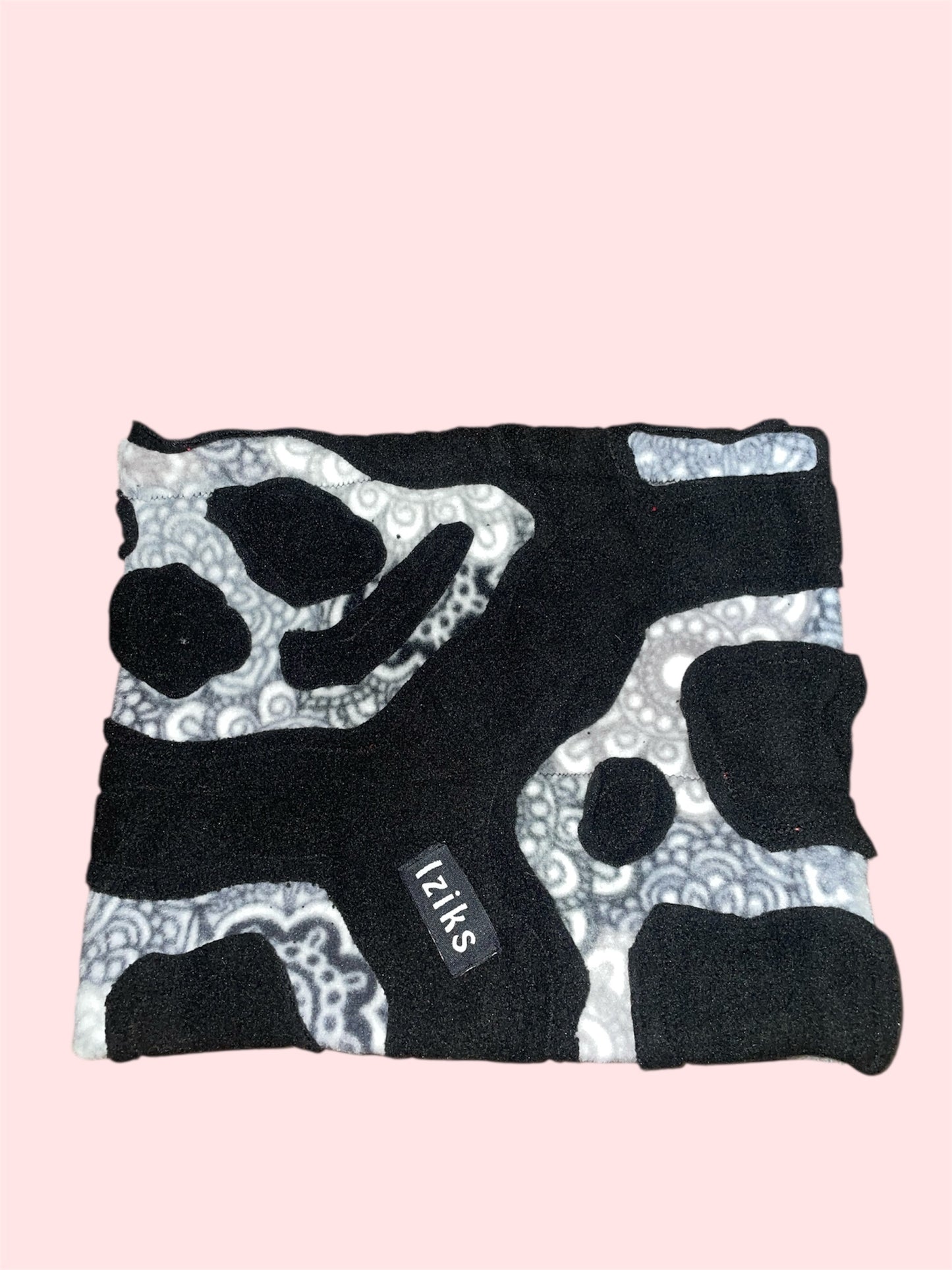 Black and White Geometric Abstract Fleece Beanie