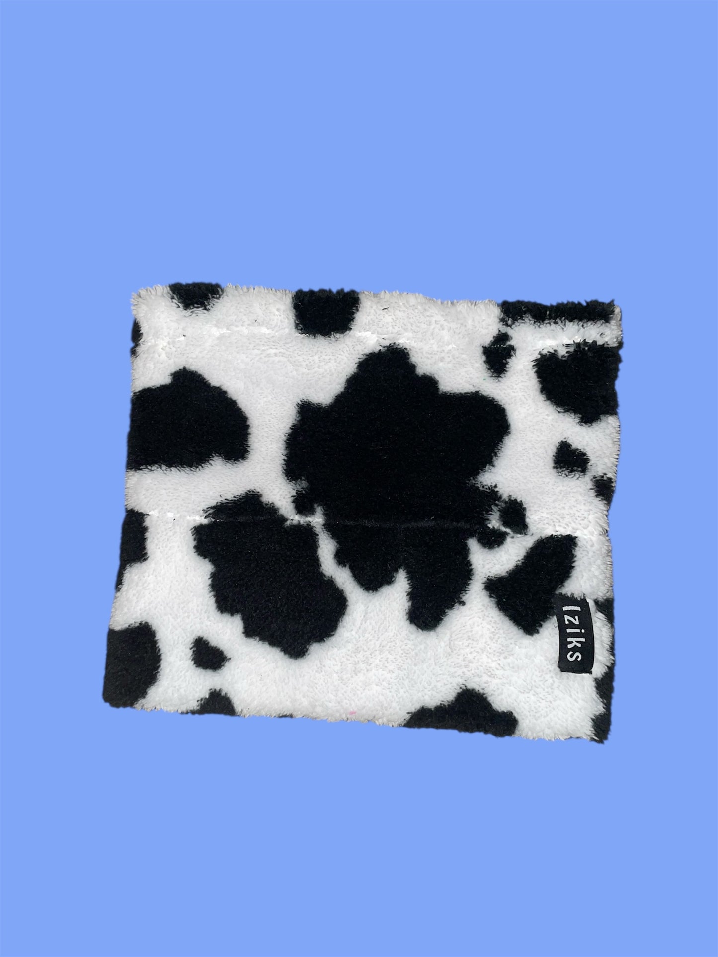 Sherpa Fleece Cow Print Beanie