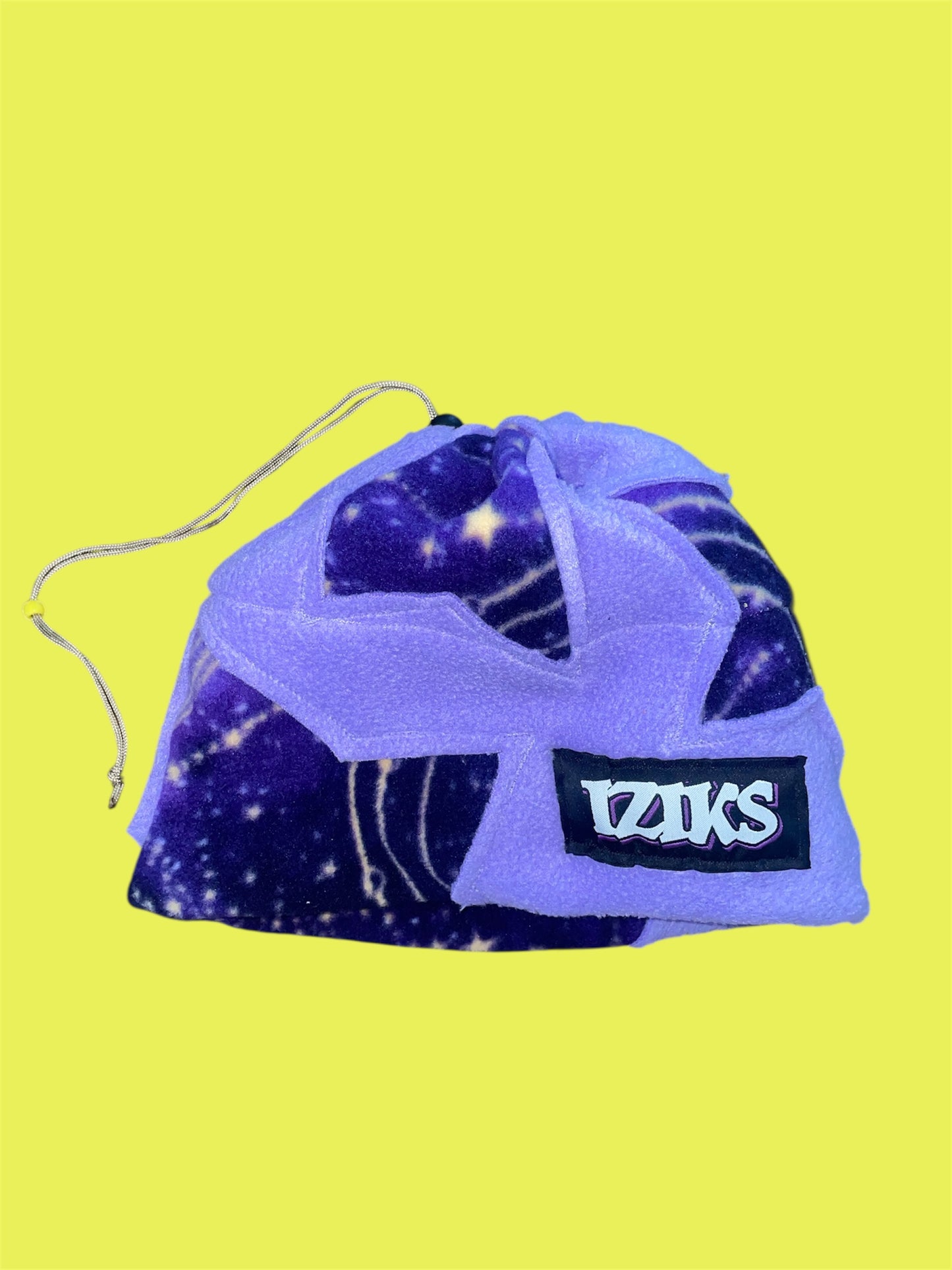 Purple and Wizardly Star Fleece Beanie