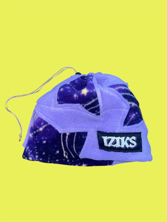 Purple and Wizardly Star Fleece Beanie