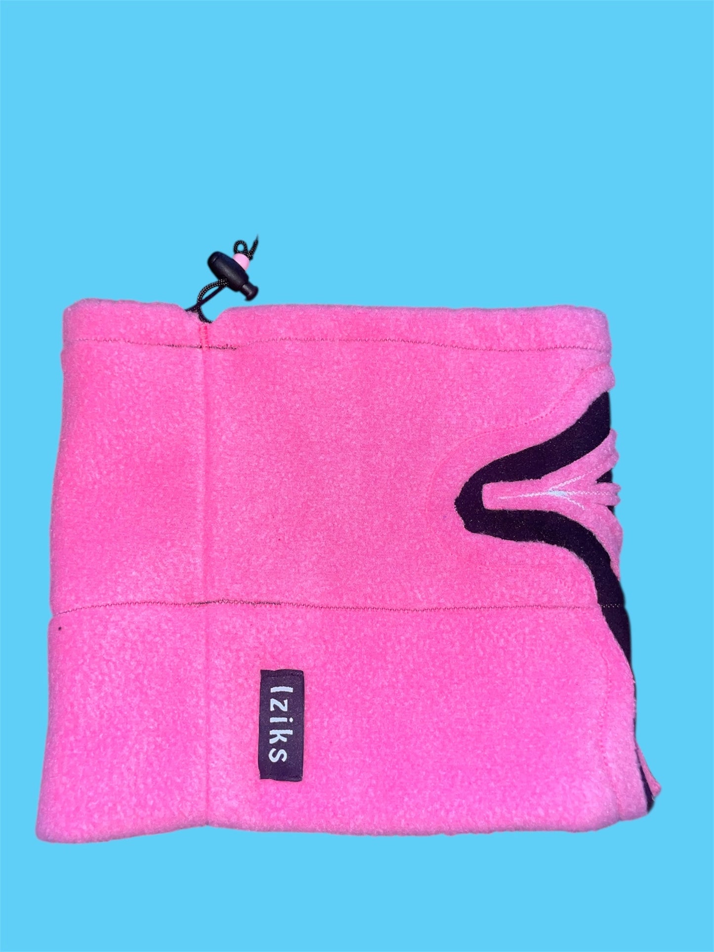 Pink and Black Spider Web Fleece Beanie