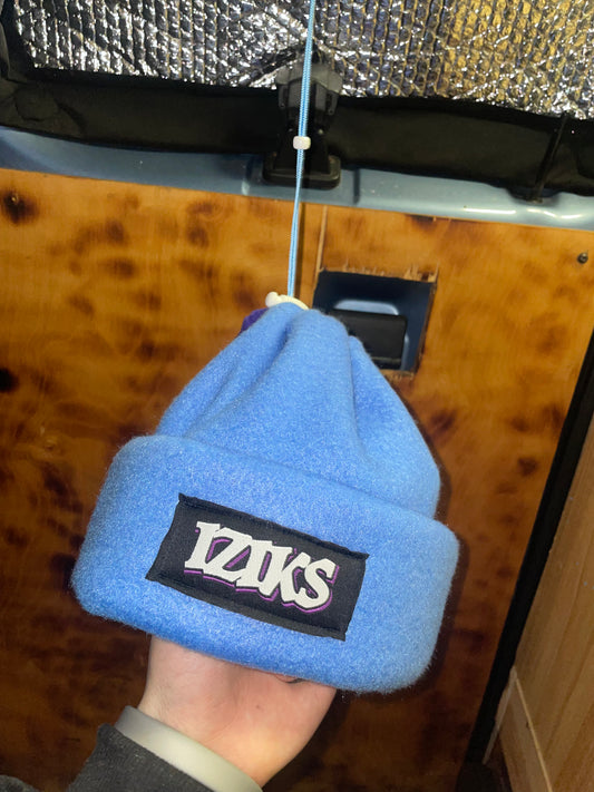 Half Blue Half Purple Fleece Beanie